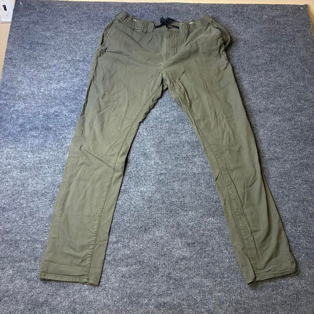Bullhead Denim Co Jogger Pants Men’s Large Olive Green Skinny Stretch Chino